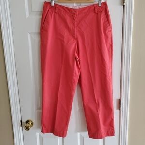 Liz Claiborne Liz Sport Women's Wrinkle Free Capri Pants - Size 12 in Pink